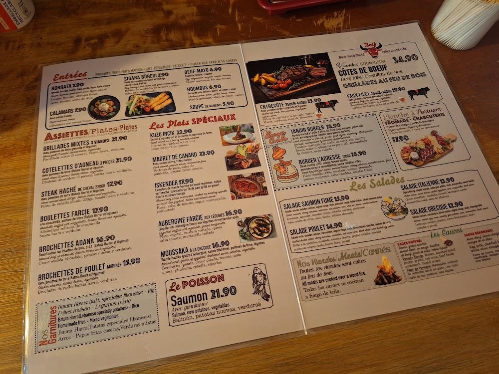 L'Adresse - Menu Image 1